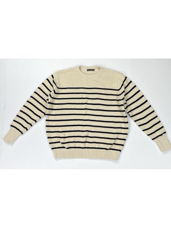 Brandy Melville Sweaters - Brandy Melville Brianna Sweater Cream Navy Blue Striped Cotton Beach Nautical OS
